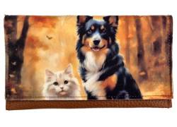 Καπνοθήκη 3cats Χειροποίητη Τεχνόδερμα - Σχέδιο Dog & Cat