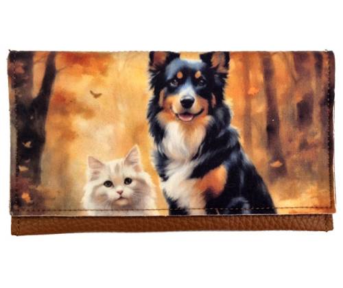Καπνοθήκη 3cats Χειροποίητη Τεχνόδερμα - Σχέδιο Dog & Cat - Τιμή: 15,50€