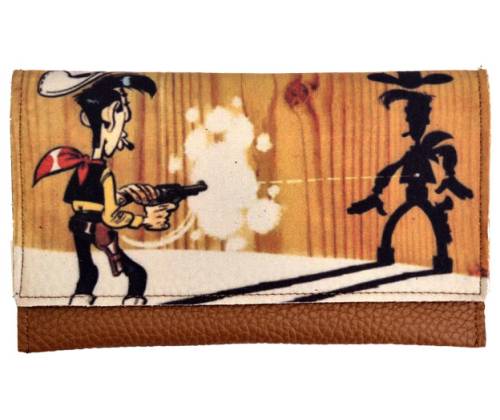 Καπνοθήκη 3cats Χειροποίητη Τεχνόδερμα - Σχέδιο Lucky Luke Gun - Τιμή: 15,50€