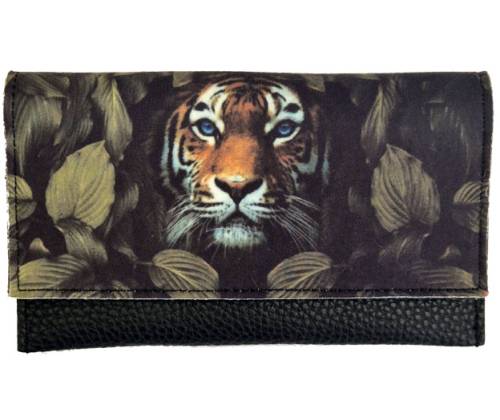 3cats Handmade Faux Leather Tobacco Case - Tiger Design -  Price: 15,50€
