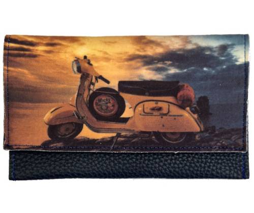 Καπνοθήκη 3cats Χειροποίητη Τεχνόδερμα - Σχέδιο Vespa - Τιμή: 15,50€