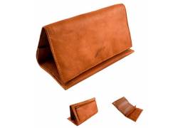 Leather Tobacco Case - Large Coffee Brown