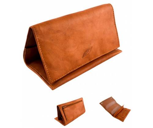 Καπνοθήκη Δέρμα - Μεγάλη Coffee Brown - Τιμή: 16,00€
