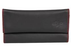 Djo Genuine Leather Tobacco Case - Large with Leather Stitching Black (A300-1)
