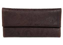 Djo Genuine Leather Tobacco Case - Large Brown Dark Print (A301-2)