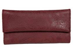 Tobacco Djo Genuine Leather - Large Bordeaux Stampa (301-4)