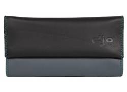 Djo Genuine Leather Tobacco Case - Large Two-Tone Black-Blue (A303-1)