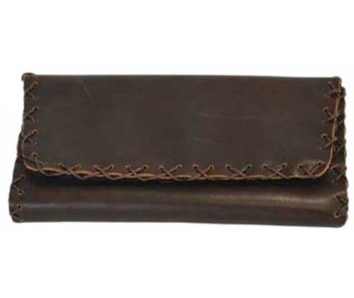 Καπνοθήκη Leon Δέρμα - Μεγάλη με Δερματοραφή Καφέ Σκούρο - Τιμή: 15,80€