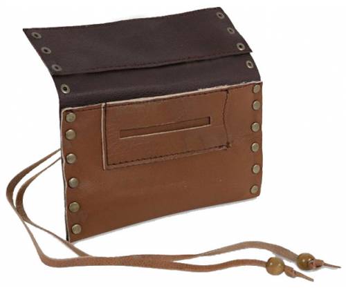 Καπνοθήκη Leon Δέρμα - Μεγάλη με Τρουκς και Κορδόνι Τάμπα - Τιμή: 16,50€