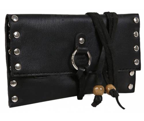 Καπνοθήκη Leon Δέρμα - Μεγάλη με Τρουκς και Κορδόνι Μαύρο - Τιμή: 16,50€