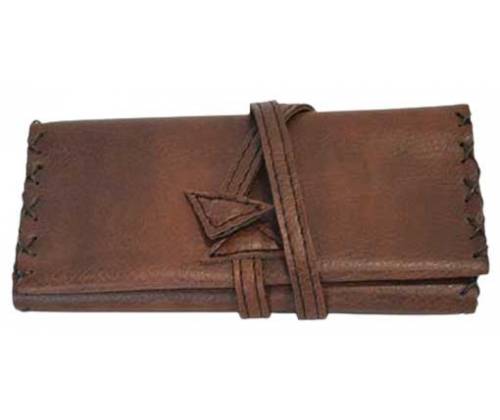 Καπνοθήκη Leon Τεχνόδερμα - Μεγάλη με Κορδόνι Καφέ - Τιμή: 12,50€