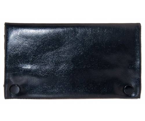 Leather Look Faux Leather Cigarette Case - Black -  Price: 4,90€