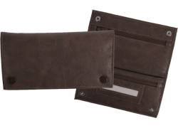 Καπνοθήκη Τεχνόδερμα με Διπλό Φερμουάρ - Σκούρο Καφέ