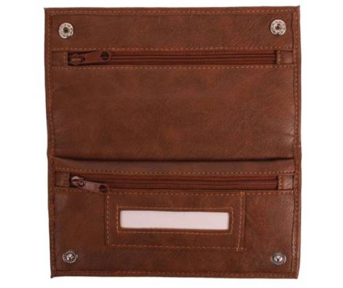 Καπνοθήκη Τεχνόδερμα με Διπλό Φερμουάρ - Ανοικτό Καφέ - Τιμή: 10,50€