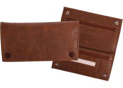 Καπνοθήκη Τεχνόδερμα με Διπλό Φερμουάρ - Ανοικτό Καφέ