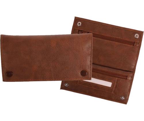 Καπνοθήκη Τεχνόδερμα με Διπλό Φερμουάρ - Ανοικτό Καφέ - Τιμή: 10,50€