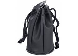 Καπνοθήκη Πουγκί «Noir» με Κουμπί - Τεχνόδερμα Μαύρο 11cm