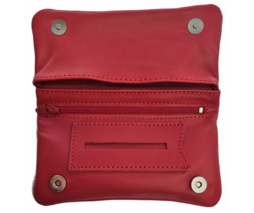 Καπνοθήκη Leon Τεχνόδερμα Χειροποίητη - με Ραμμένες Γωνίες Κόκκινο (200202) - Τιμή: 16,50€