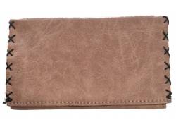 Καπνοθήκη Leon Τεχνόδερμα Χειροποίητη - Πλακέ με Ραφές Σάπιο Μήλο (200208)