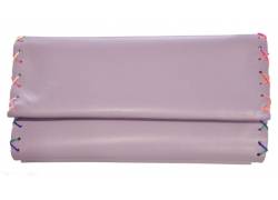 Καπνοθήκη Leon Γνήσιο Δέρμα Χειροποίητη - με Ραφές Λιλά (200210)