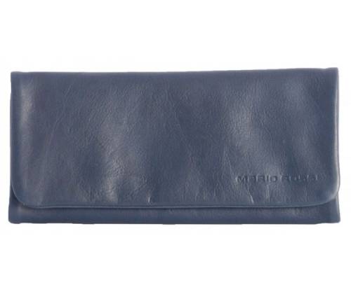 Mario Rossi Καπνοθήκη Γνήσιο Δέρμα - Μεγάλη Navy Blue για Σακουλάκι Καπνού (2681-06BL) - Τιμή: 18,90€