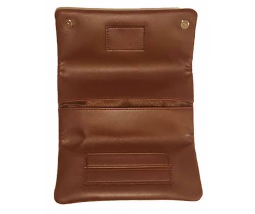 Mario Rossi Καπνοθήκη Τεχνόδερμα Eco - Μεγάλη Καφέ Ανοιχτό για Σακουλάκι Καπνού (2681BRL-Eco) - Τιμή: 9,50€