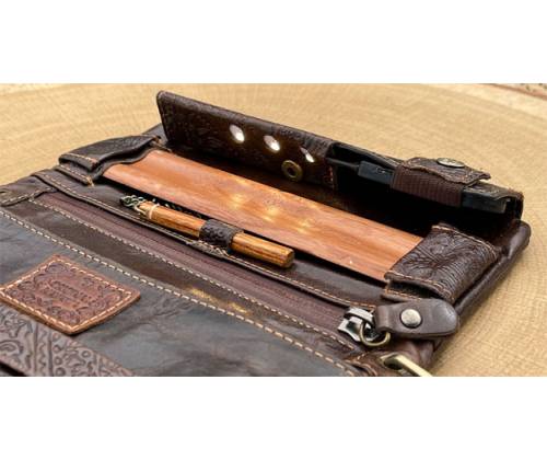 Original Kavatza Πορτοφόλι - Καπνοθήκη Γνήσιο Δέρμα PWS12 «Ethnic» με φωτάκια LED - Αυθεντικό Προϊόν - Τιμή: 160,00€