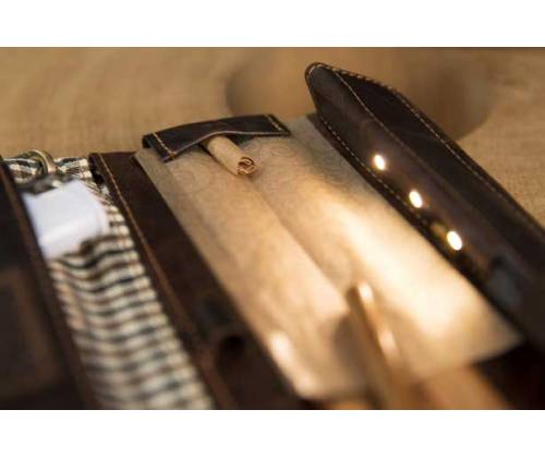 Original Kavatza Πορτοφόλι-Καπνοθήκη Γνήσιο Δέρμα Joint Wallet PSW17 «Havana» με φωτάκια LED - Αυθεντικό Προϊόν - Τιμή: 110,00€