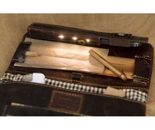 Original Kavatza Πορτοφόλι-Καπνοθήκη Γνήσιο Δέρμα Joint Wallet PSW17 «Havana» με φωτάκια LED - Αυθεντικό Προϊόν - Τιμή: 110,00€