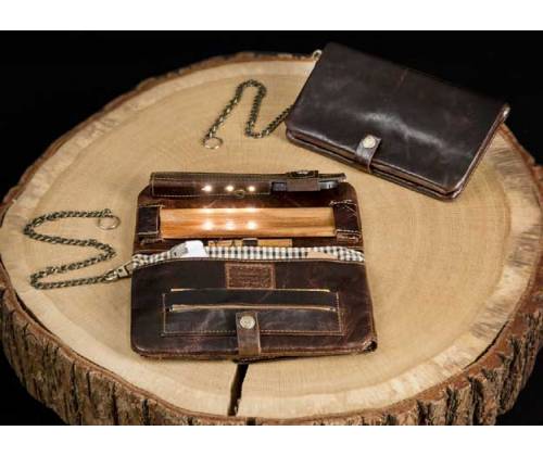 Original Kavatza Πορτοφόλι-Καπνοθήκη Γνήσιο Δέρμα Joint Wallet PSW17 «Havana» με φωτάκια LED - Αυθεντικό Προϊόν - Τιμή: 110,00€