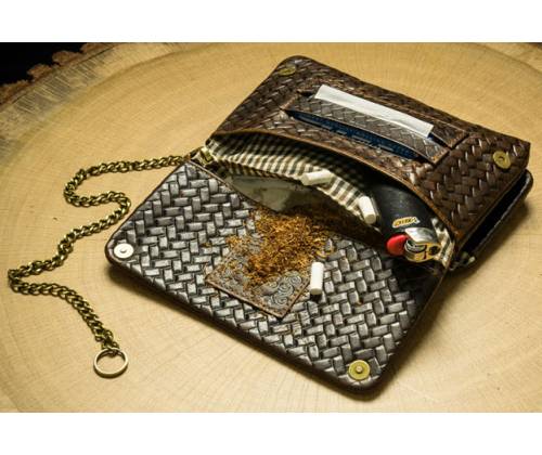 Original Kavatza Πορτοφόλι - Καπνοθήκη Γνήσιο Δέρμα TWL22 «Woven Havana» - Αυθεντικό Προϊόν - Τιμή: 89,60€