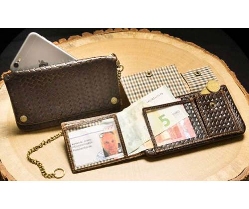 Original Kavatza Πορτοφόλι - Καπνοθήκη Γνήσιο Δέρμα TWS17 «Woven Havana» Small - Αυθεντικό Προϊόν - Τιμή: 69,00€