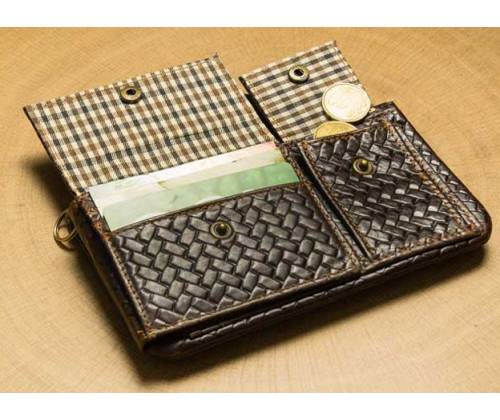 Original Kavatza Πορτοφόλι - Καπνοθήκη Γνήσιο Δέρμα TWS17 «Woven Havana» Small - Αυθεντικό Προϊόν - Τιμή: 69,00€