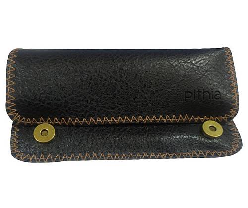 Πυθία Καπνοθήκη Δίχρωμη με Κούμπωμα | Μαύρο-Μαύρο - Τιμή: 9,00€