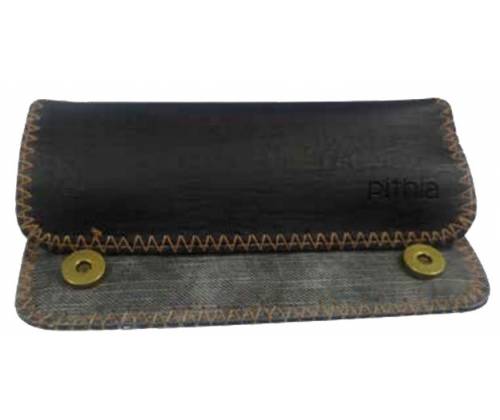 Πυθία Καπνοθήκη Δίχρωμη με Κούμπωμα | Μαύρο-Γκρι - Τιμή: 8,90€