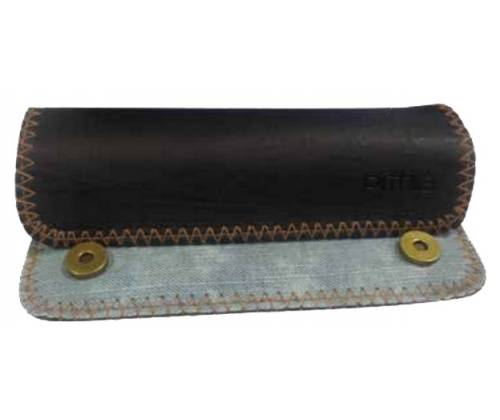 Πυθία Καπνοθήκη Δίχρωμη με Κούμπωμα | Μαύρο-Light Jean - Τιμή: 8,90€