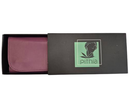 Καπνοθήκη Πυθία Γνήσιο Δέρμα - Φούξια - Τιμή: 17,50€