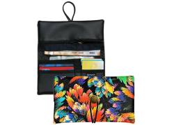 Simona Πολυμορφική Καπνοθήκη - Πορτοφόλι 3 σε 1 - Φύλλα Χρωματιστά