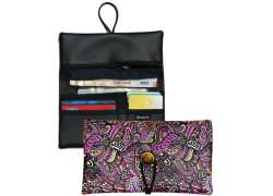 Simona Πολυμορφική Καπνοθήκη - Πορτοφόλι 3 σε 1 - Μωβ Φύλλα