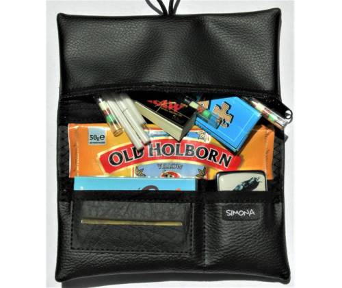 Simona Χειροποίητη Καπνοθήκη Maxi - Καφέ Σαμουά - Τιμή: 12,50€