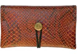 Simona Handmade Snakeskin Tobacco Case Brown