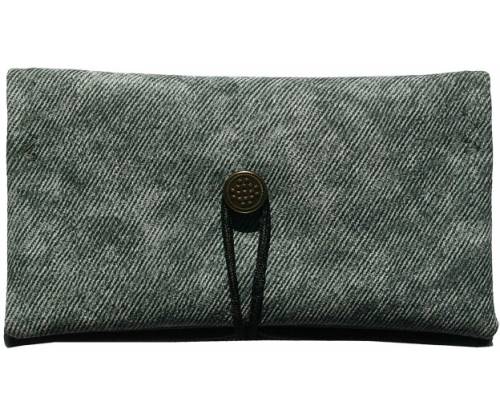 Simona Handmade Faux Leather Tobacco Case - Gray Denim Faded -  Price: 11,00€