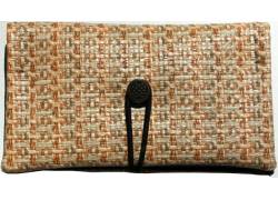 Simona Handmade Tobacco Case Faux Leather - Beige Straw