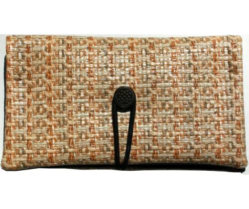 Simona Handmade Tobacco Case Faux Leather - Beige Straw -  Price: 11,00€