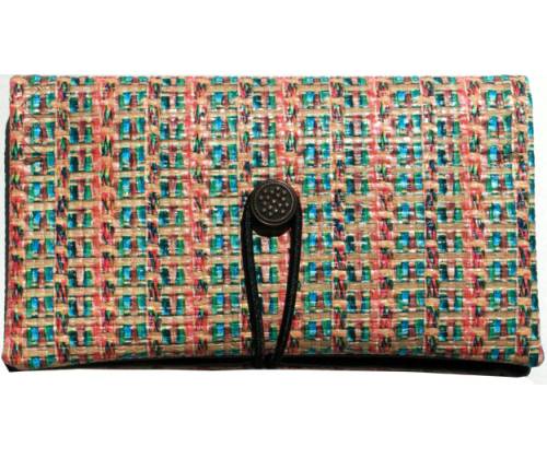 Simona Handmade Tobacco Case Faux Leather - Straw Beige Green -  Price: 11,00€