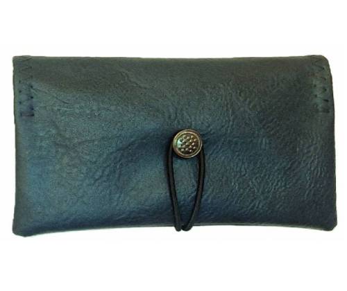 Simona Handmade Faux Leather Tobacco Case - Petrol Blue - Price: 11,00€