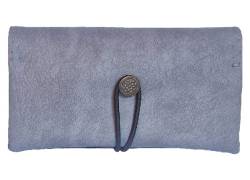 Simona Handmade Faux Leather Tobacco Case - Ice Grey