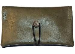 Simona Handmade Tobacco Case Faux Leather - Khaki Olive