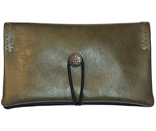 Simona Handmade Tobacco Case Faux Leather - Khaki Olive - Price: 11,00€