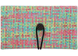 Simona Handmade Tobacco Case Faux Leather - Coral Straw